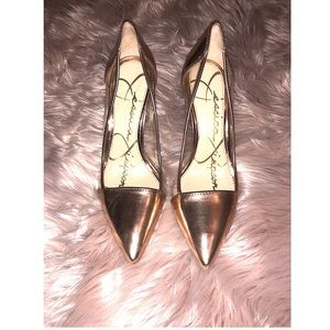 Jessica Simpson Rose Gold Transparent Heels